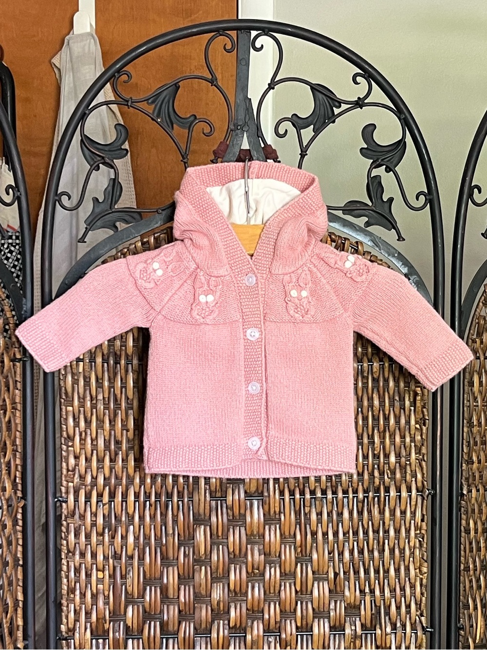 0/3M Hanna Andersson Knit Cotton Lined Bunny Jacket